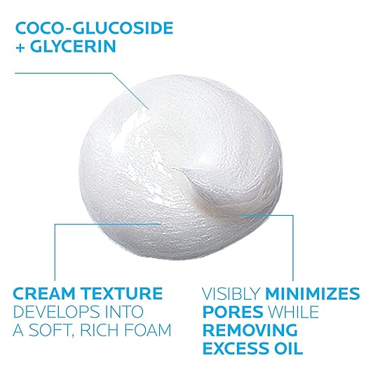La Roche-Posay Effaclar Deep Cleansing Foaming Facial Cleanser Cream Cleanser &amp Daily Face Wash for Oily Skin &amp Acne Prone Skin to Minimize Look of Pores