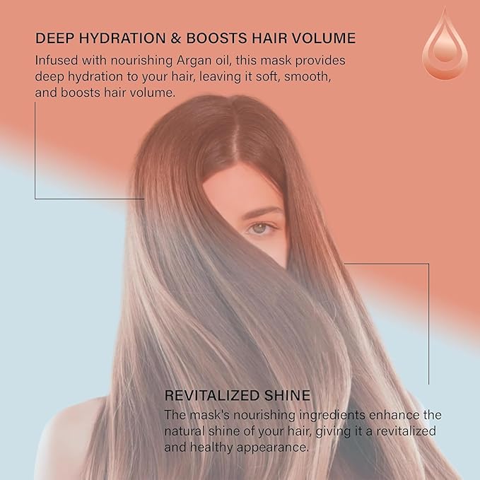 Gold Series Treatment Mask ? Deep Hydrating Argan Oil Hair Mask for Dry Damaged Color Treated and Curly Hair Enriched with Keratin ? Sulfate Free Natural Hair Repair Treatment 8.45oz