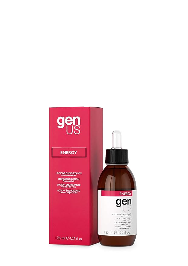 GENUS Energizing Lotion - Strengthens Fine Weak Hair with Chili Pepper Extract and Wheat Proteins Promotes Growth Reduces Breakage Purifies Scalp - 125ml