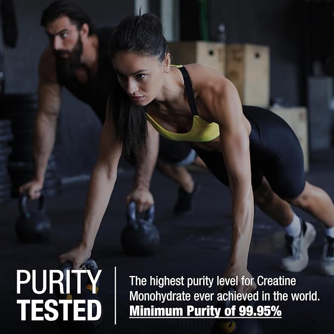 German Creatine - Micronized Creatine Monohydrate Powder 99.99% Pure Creapure for Muscle Growth Strength &amp Performance Supports Muscle Recovery 3rd Party Tested Unflavored - 270g (54 Servings