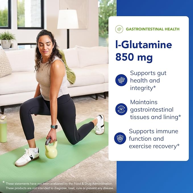 Pure Encapsulations L-Glutamine 850 mg | Supplement for Immune and Digestive Support Gut Health and Lining Repair Metabolism Boost and Muscle Support* | 90 Capsules