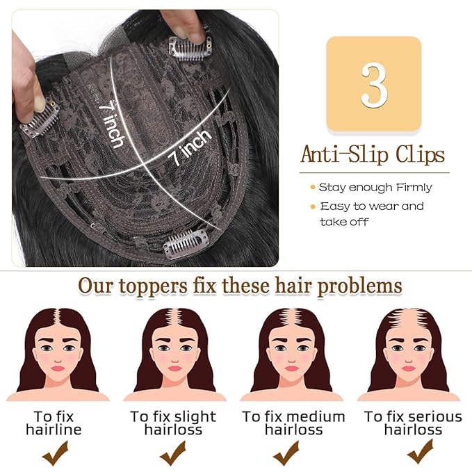 Wavy Hair Topper 20 Hair Toppers for Women with Thinning hair Synthetic Hair toppers for Women Wigs &amp Accessories