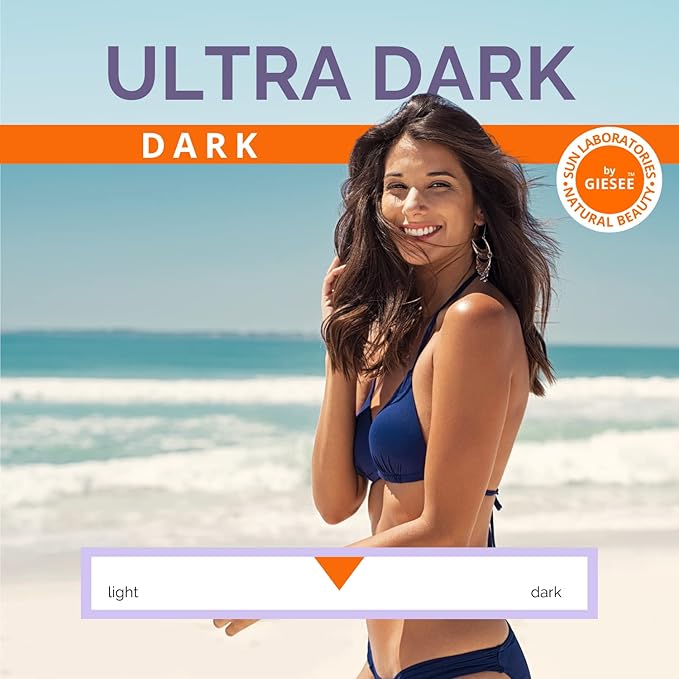 Sun Laboratories By Giesee Ultra Dark Spray Tan Solution 1/2 Gallon - Professional Sunless Tanning Spray for Airbrush Tan Self Tanner Mist Sun Tanning Lotion Fake Tan