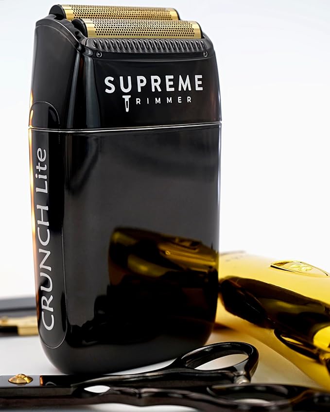 Supreme Trimmer 2-in-1 Crunch Lite Foil Shaver &amp T-Shaper Trimmer Set | ST5200 Beard Trimmer STF600 Electric Razor | Travel or at Home Hair Cutting Kit | Gold
