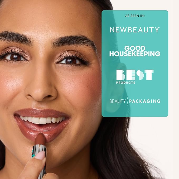 Thrive Causemetics Impact-FULL Smoothing Lipstick Moisturizing Lip Makeup Essential with Health & Beauty > Health Care > Vitamins & Supplements > Vitamins > Vitamin E Lightweight Creamy Lipstick for Women Long Lasting Vegan Shade Brandy (Spice Brown)