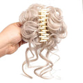 Hair Accessories Synthetic Bun Hair Clips Messy Bun Ponytail Extensions Wavy Curly Bun Claw Clips Wigs for Women Hair Bun Hair Pieces For Women(1Pcs-10)