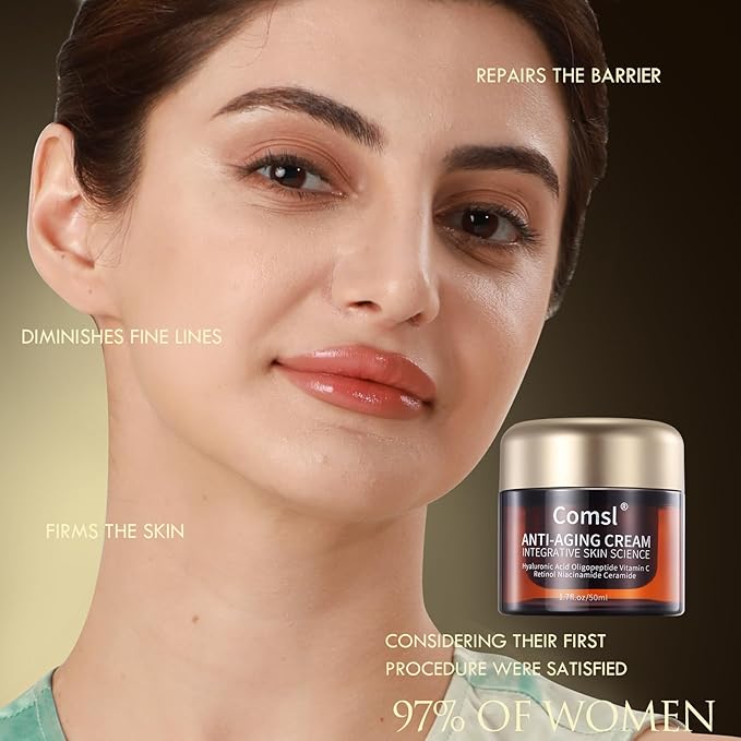 US-Made With 30% active IngredientsSGS Certified Retinol Vitamin C Niacinamide CeramideOligopeptidesAnti-Aging Face Moisturizer for Face Firming Skin CareNeck &amp Upper Chest -1.7 fl.oz