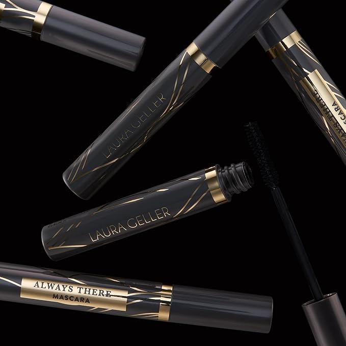LAURA GELLER NEW YORK Always There Lengthening Mascara in Black - Defining Curling Buildable Formula Eye Makeup- Innovative Lengthening Brush - 1 count