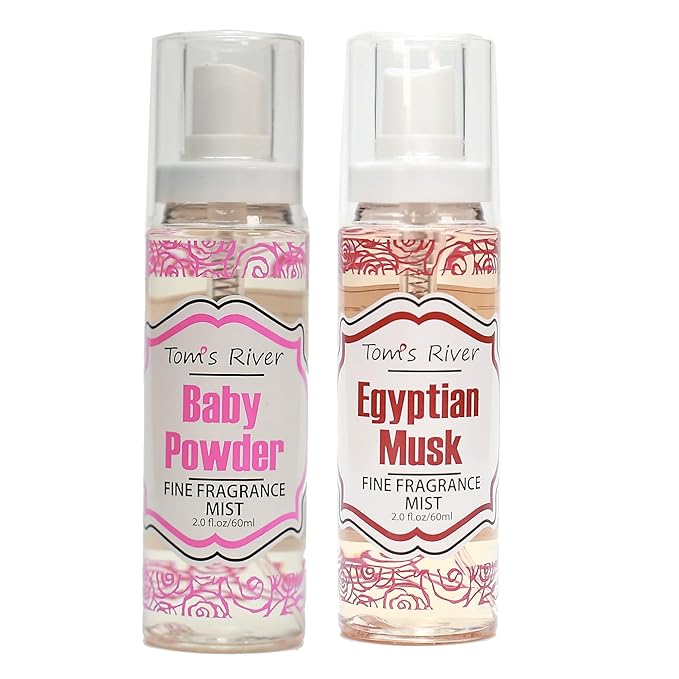 Infinix Fine Fragrance Mist Set - Baby Fresh Powder &amp Egyptian Musk - 2 fl oz/60ml (Pack of 2) - Long-Lasting Body Spray for Daily Use - Gentle Perfume for Men &amp WomenElegant and Affordable F