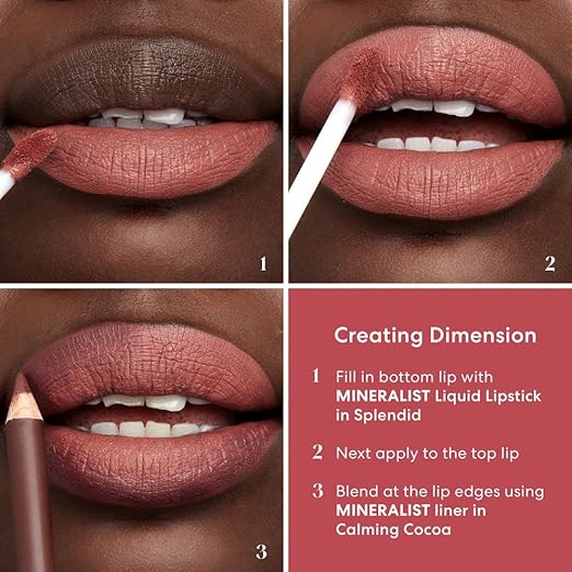 bareMinerals Mineralist Lasting Matte Liquid Lipstick for Women Velvet Matte Finish All-Day Wear Weightless Non-Drying Formula Talc-Free Lipstick