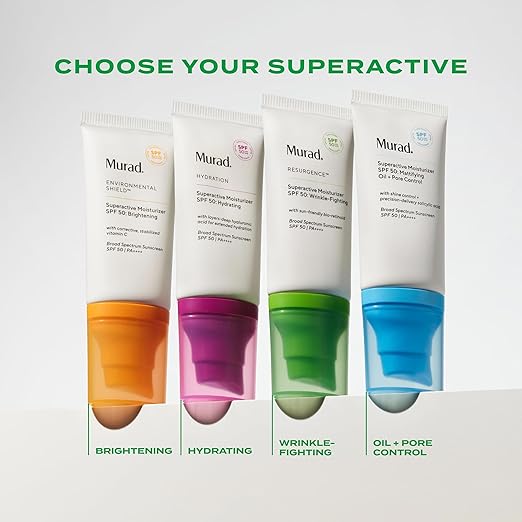 Murad Superdraft Wrinkle-Fighting Moisturizer SPF 50 - Bio-Retinoid Ultra Sheer Facial Sunscreen Gently Targets Fine Lines and Wrinkles With Aging Protection From UVB/UVA - 1.7Fl Oz