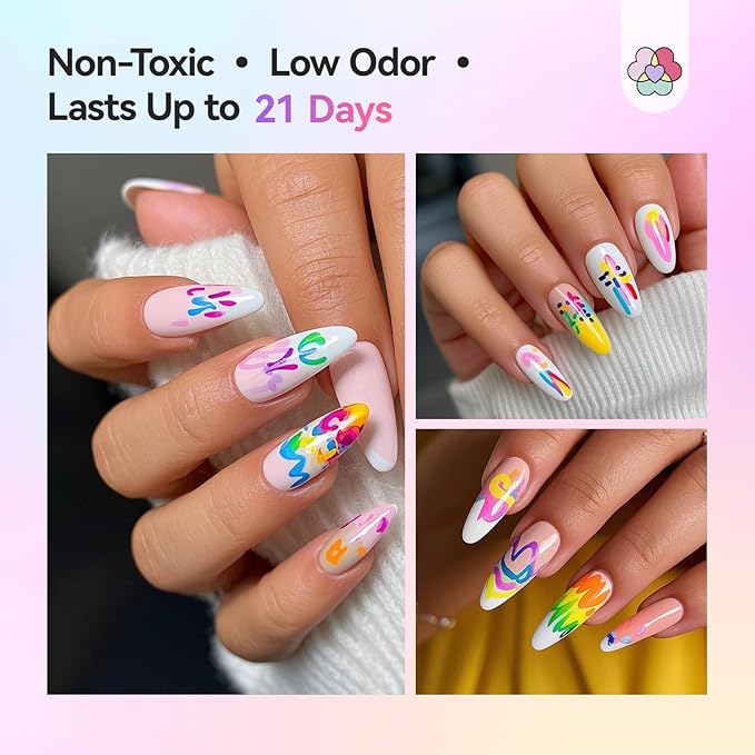 SAVILAND Essentials Nail Art Pens Set: 48 Colors Quick-Drying 3D Nail Polish Pens Acrylic Paint Markers for Nail Art Painting Drawing Liner Brush Dotting Tools Kit for Home DIY &amp Salon Manicure