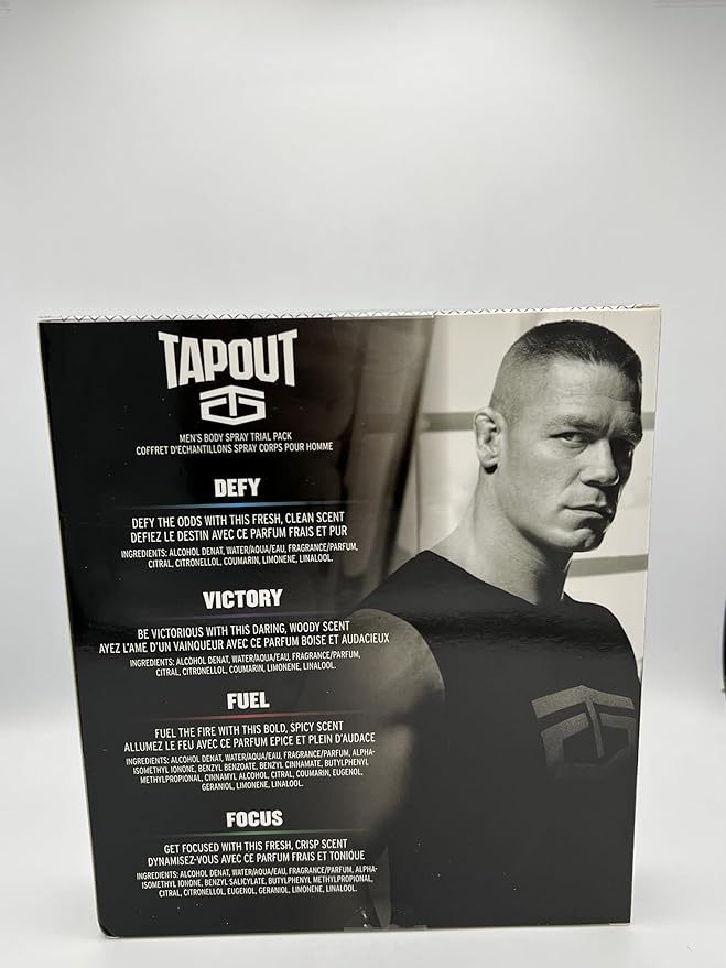 Tapout by Tapout Men's Body Spray Sampler Set of 4items pack of 1