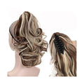 Hair Accessories 1 Pack Synthetic Wavy Ponytail Extension Wig Claw Clip Heat Resistant Fiber Wavy Ponytail Ladies Hair Extension Bun Hair Pieces For Women(002)
