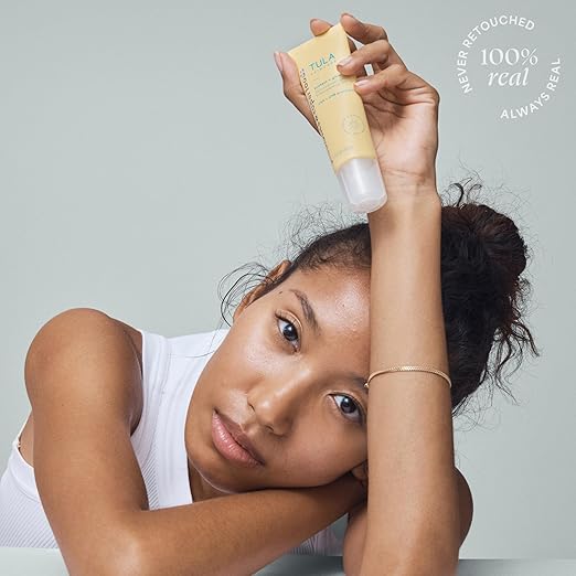 TULA Skin Care Protect + Glow Daily Sunscreen Stick Gel Broad Spectrum SPF 30 - Skincare-First Non-Greasy Non-Comedogenic &amp Reef-Safe with Pollution &amp Blue Light Protection.