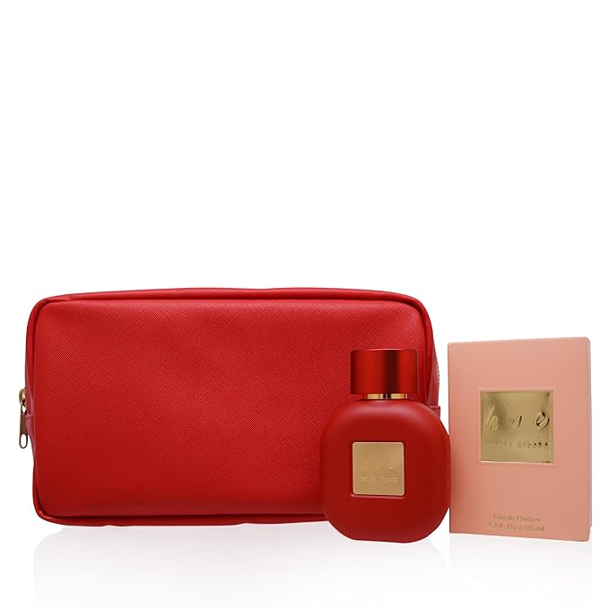 Hayley Kiyoko HUE Eau De Parfum Gift Set ? 2.2 oz EDP Spray + Red Toiletry Bag | Luxury Women?™s Fragrance Long-Lasting Floral Scent Gift for Her
