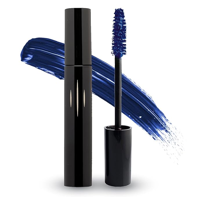Radiant Professional Lengthening Mascara with silicone brush ? Smudge-Proof Curl Mascara Volume and Length for Sensitive Eyes Cruelty Free Ideal for Mature &amp Young Women 0.43 oz (03 Blue)