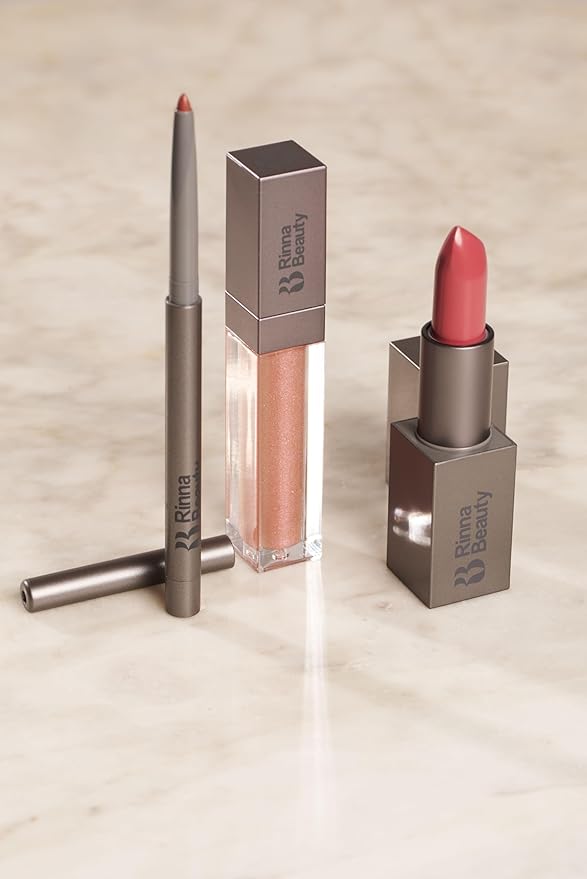 Rinna Beauty Lip Kit - Rodeo Drive - All in One Perfect Rose Lip Color - Includes Lipstick Lip Gloss and Lip Liner - Vegan Formula Long-lasting Anti-Aging Moisturizing Cruelty-Free - 1 each