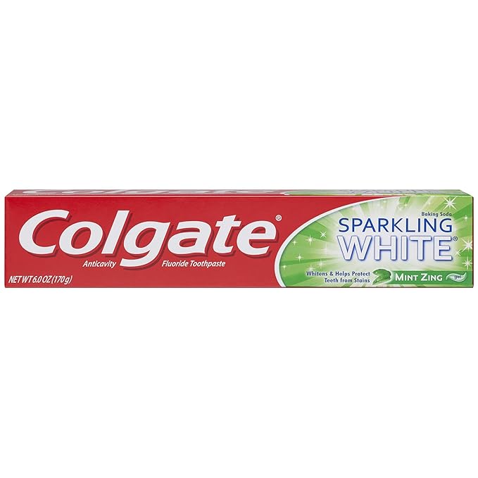 Colgate Sparkling White Whitening Toothpaste Mint - 6 ounce (6 Pack)