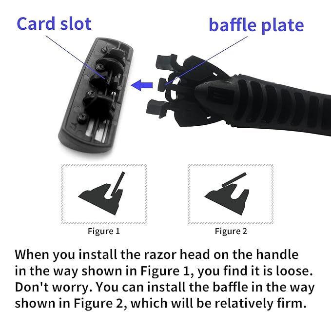3-Blade RazorPlastic Anti-slip Men Manual Refill Cartridges razors Reusable Face Cleansing Care Tool Shave Supplies for Men and Women -1 handle and 36 Cartridges refill - Black