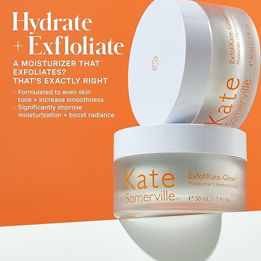 Kate Somerville ExfoliKate Glow Moisturizer ? Clinically Formulated Daily Face Cream Gently Exfoliates and Hydrates 1.7 Fl Oz