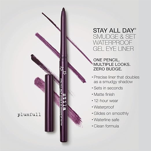 stila Stay All Day® Smudge &amp Set Waterproof Gel Liner | Long-Wear Gel Eyeliner Pencil for Tightlining Waterline &amp Smoky Eye Looks | 12-Hour Wear No Budge &amp Fade-Proof