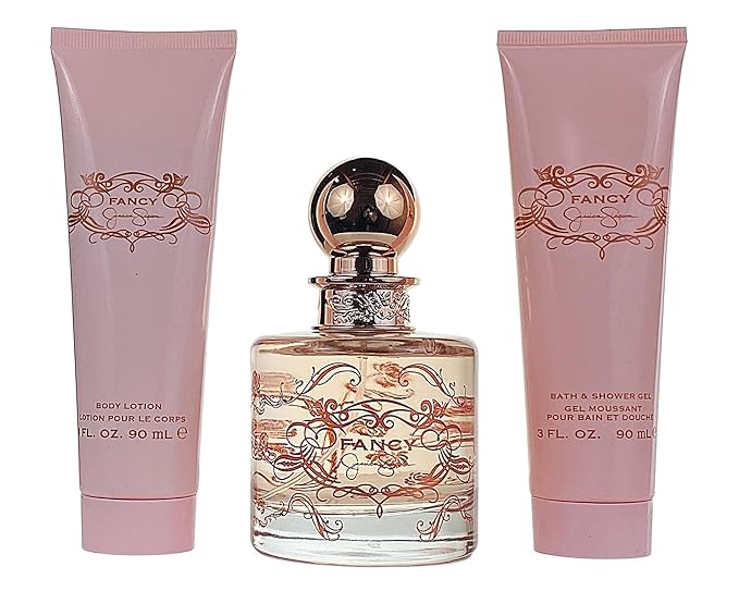 Fancy for Women by Jessica Simpson 3 PC Gift Set (EDP 3.4 oz + B/L 3 oz + S/G 3 oz)