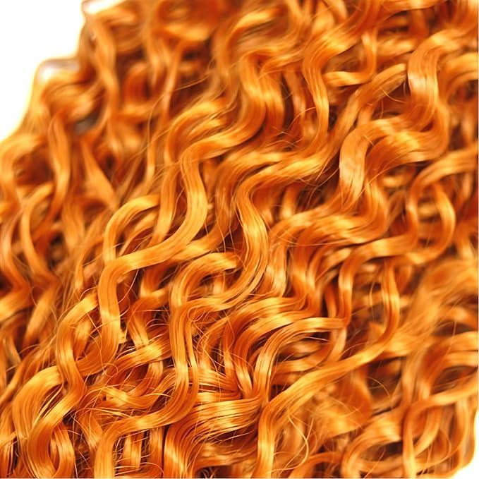 Orange Curly Human Hair Bundles 18 20 22 Inch Brazilian Remy Virgin 10A Curly 3 Bundles Human Hair Hair Extensions Bundles Orange