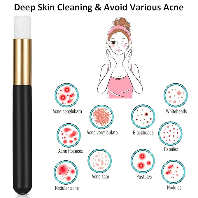 Patelai 60 Pieces Lash Shampoo Brushes with Container Eyelash Extension Cleansing Brush Nose Pore Cleaning Tool Peel off Blackhead Removing Tool Cosmetic Lash Cleanser Facial Cleansing(Black)