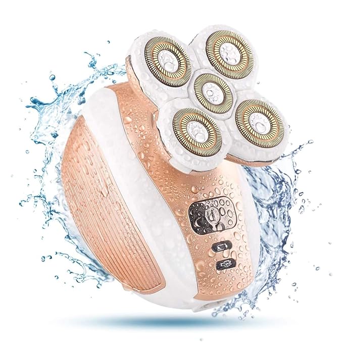 Women Waterproof Painless Hair Remover Electric Cordless Shaver Leg Hair Removal for Face Body Arm Underarms USB Rechargeable Bikini Trimmer Razor Epilator