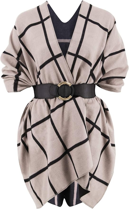 Moss Rose Women's Shawl Wrap Poncho Ruana Cape Open Front Cardigan Shawls for Fall Winter