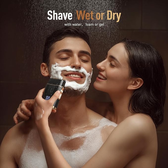 Professional Foil Shaver for Men: Cordless Electric Razor with High-Speed Dual Blades Rechargeable USB-C IPX6 Waterproof &amp Travel-Friendly/Home Use