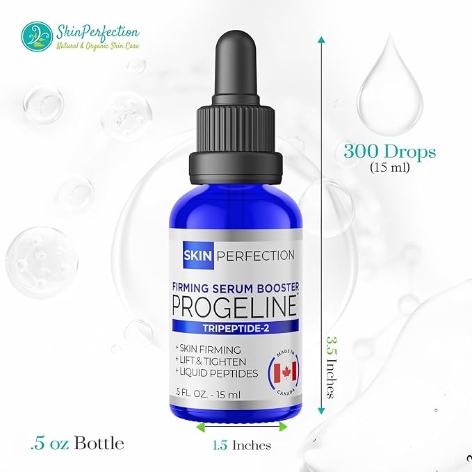 Skin Perfection Firming Serum Booster with Progeline Peptide Repair Serum Neck and Face Progeline Cream Upgrade Trifluoroacetyl Tripeptide-2 Anti-aging Diy .5 Fl Oz