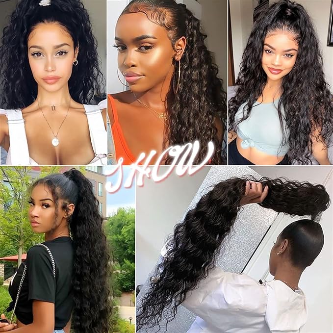 Hair Accessories 1 Pack Long Corn Wave Ponytail Lengthening Synthetic Natural with Drawstring Hairpin Ponytail Extension Women Wigs Hair Pieces For Women(00932inches)