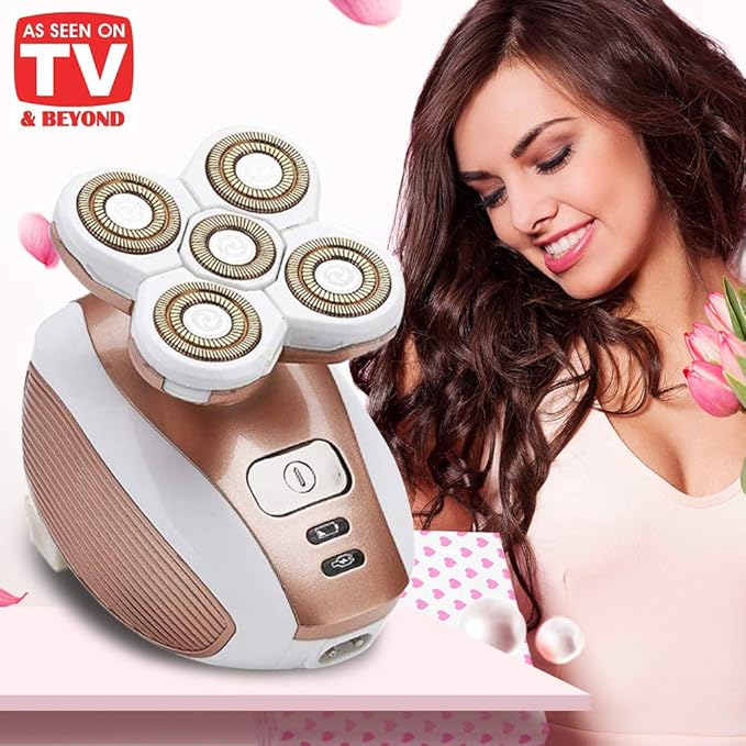 Painless Electric Razor for Women Rechargeable Waterproof Electric Shaver Cordless Hair Remover for Legs Face Lips Bikini Body Trimmer - As Seen On TV (Upgraded)