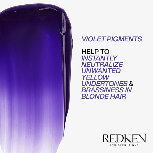 Redken Blondage Express Anti-Brass Mask For Blonde &amp Highlighted Hair - Ultra-Pigmented Purple Mask For Blonde Hair