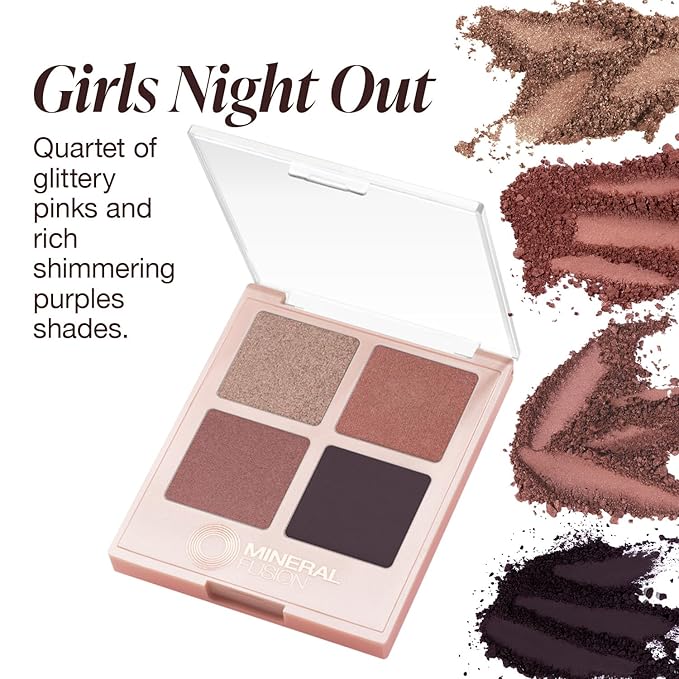 Mineral Fusion Eye Shadow Palette - Girls Night Out for Women - 0.25 oz Eye Shadow (Refillable)