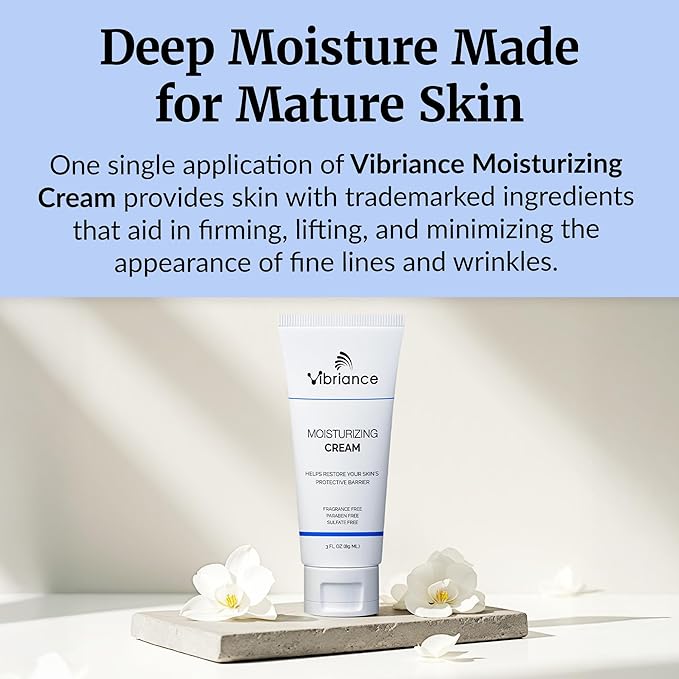 Vibriance Moisturizing Cream | Anti Aging Moisturizer for Face with Squalane Niacinamide | Moisturizer for Aging Skin | Day/Night Face Cream for Older Women 60 Plus