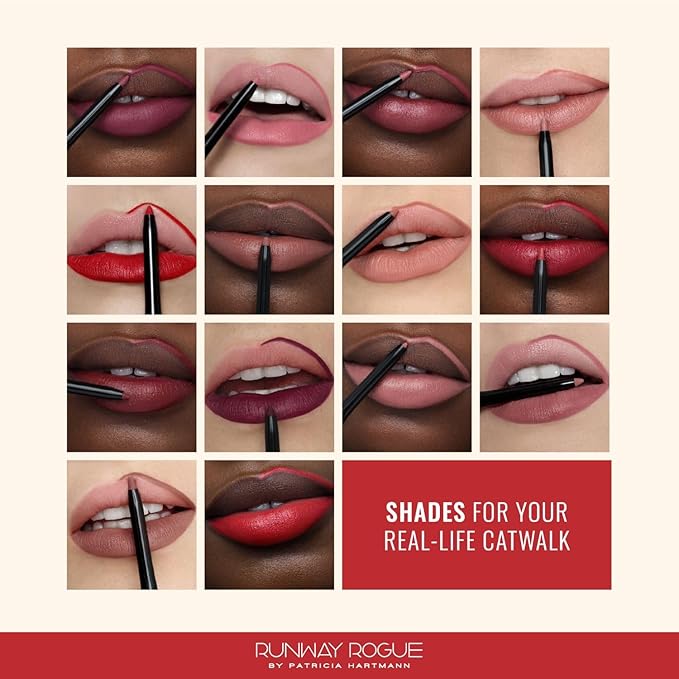 Runway Rogue Designer Liner Lip Pencil Matte Spiced-Nude Lip Liner Pencil and Lip Liner Sharpener ?˜Nude Awakening'