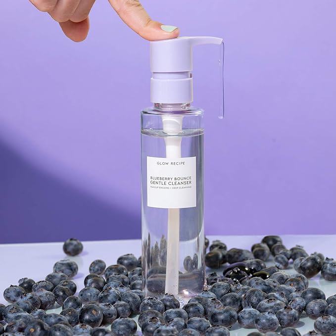 Glow Recipe Blueberry Bounce Exfoliating Face Wash - Foaming Facial Cleanser Makeup Remover &amp Clarifying Mask - Hydrating Hyaluronic Acid &amp Gentle AHA for Sensitive Skin - Korean Skincare 16