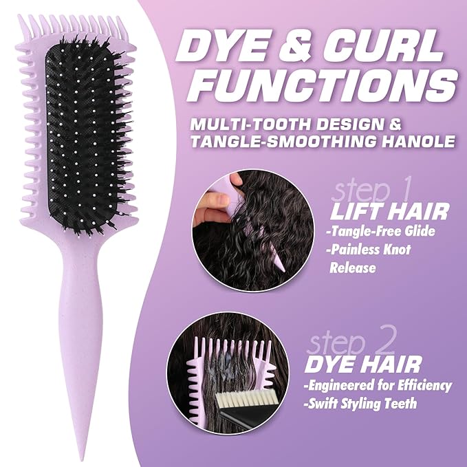 Candy Brush Curl Defining Hair Brush for Effortlessly Detangling Shaping and Styling Curls Upgrade Curl Brushes with Hair Coloring &amp Dyeing Design for All Hair Types for Women and Girl Idea Gift