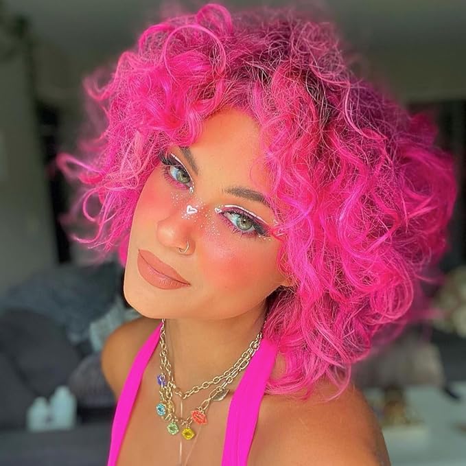 Pallure Color Pigment Refresher Mask Semi Permanent Hair Color Depositing Conditioner 8.5 Oz Vibrant Pink
