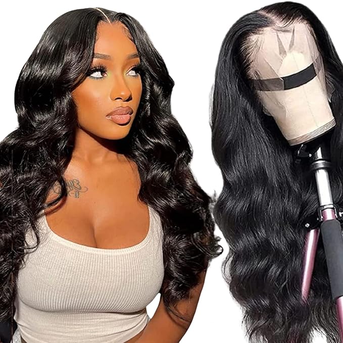 Frontal Wigs Human Hair Wigs for Black Women HD Body Wave Lace Front Wigs Human Hair 13x6 Lace Front Wigs Human Hair Pre Plucked 180 Density 10A Glueless Wigs Human Hair Pre Plucked cheap wigs 24 Inch