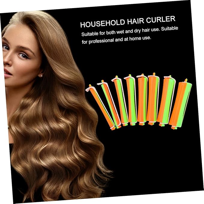 10-Piece Hair Curling Rod Set Double Color Hollow Perm Rods for DIY Styling Suitable for Home and Salon Use Fashionable Hair Curlers