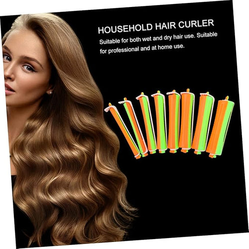 10-Piece Hair Curling Rod Set Double Color Hollow Perm Rods for DIY Styling Suitable for Home and Salon Use Fashionable Hair Curlers