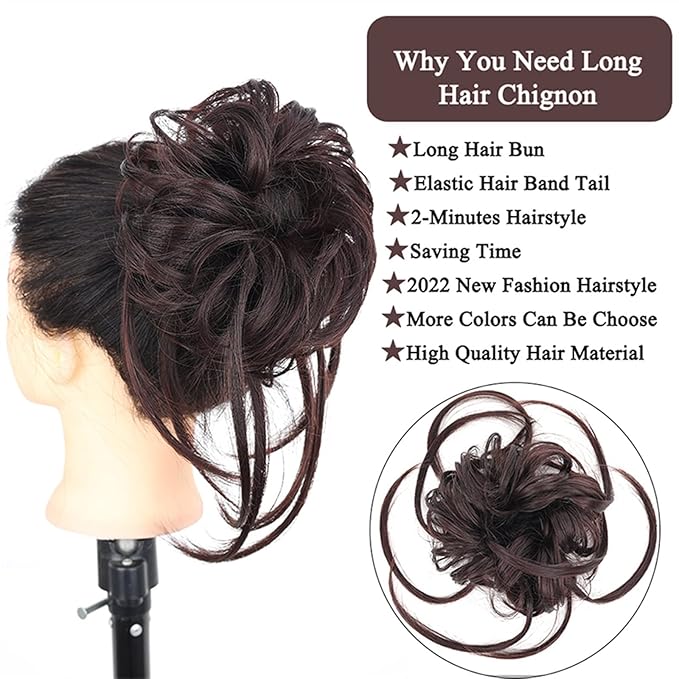 Hair Accessories Synthetic Hair Bun with Elastic Comb Messy Bun Curls Hair Bun Women Wig Hair Extensions Hair Accessories Hair Pieces For Women(SW205)