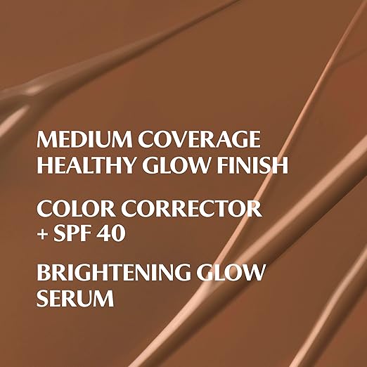 IT Cosmetics CC+ Nude Glow - Medium Coverage Foundation with SPF 40 &amp Brightening Glow Serum Lightweight Skin Tint 2% Niacinamide + Hyaluronic Acid Up to 24H Hydration Normal/Dry Skin - 1.08 f