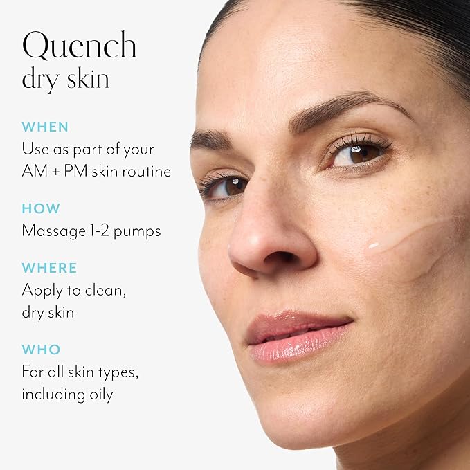 Bliss Hyaluronic Acid Drench &amp Quench Facial Serum ? Hydrating Serum for Dry Sensitive Skin - Lightweight Gel Formula for Deep Hydration &amp Plump Skin - Clean Cruelty-Free - 1 Fl Oz