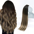 Sunny Hair Tape in Hair Extensions Human Hair 22 Inch 40Pcs Remy Tape in Extensions Black Balayage Brown Ombre Ash Blonde Hair Extensions Tape in 100g