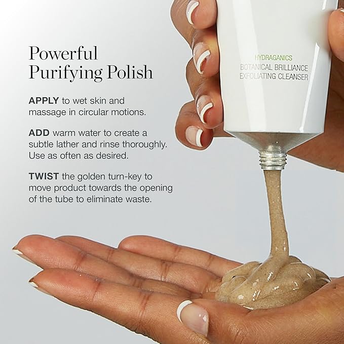 Ogee Botanical Brilliance Exfoliating Cleanser ? High Performance Facial Wash ? Certified Organic Face Exfoliator Made in USA